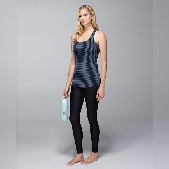 Lululemon | Cool Racerback Tank, Size 6, Stripes, Blue, Navy, Running, Yoga - Picture 1 of 9